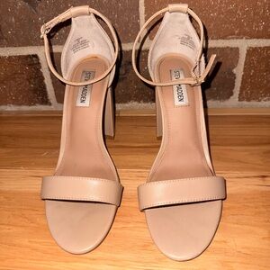 Steve Madden Nude Ankle Strap Heels